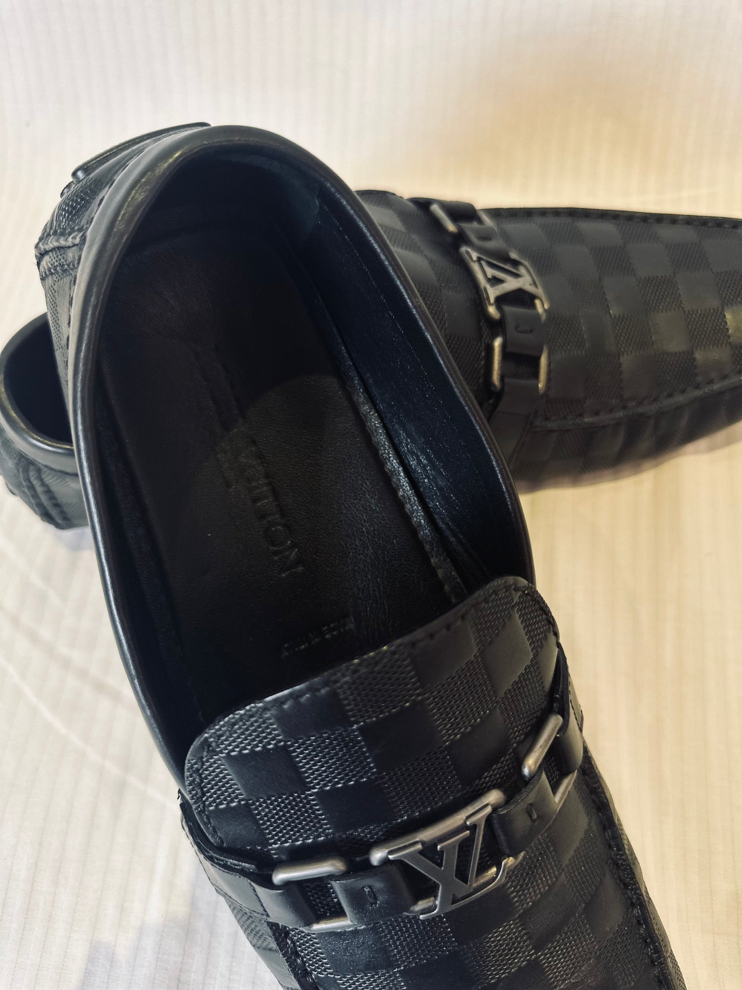 LV Black Leather Hockenhneim Loafers (Sz 11.5)