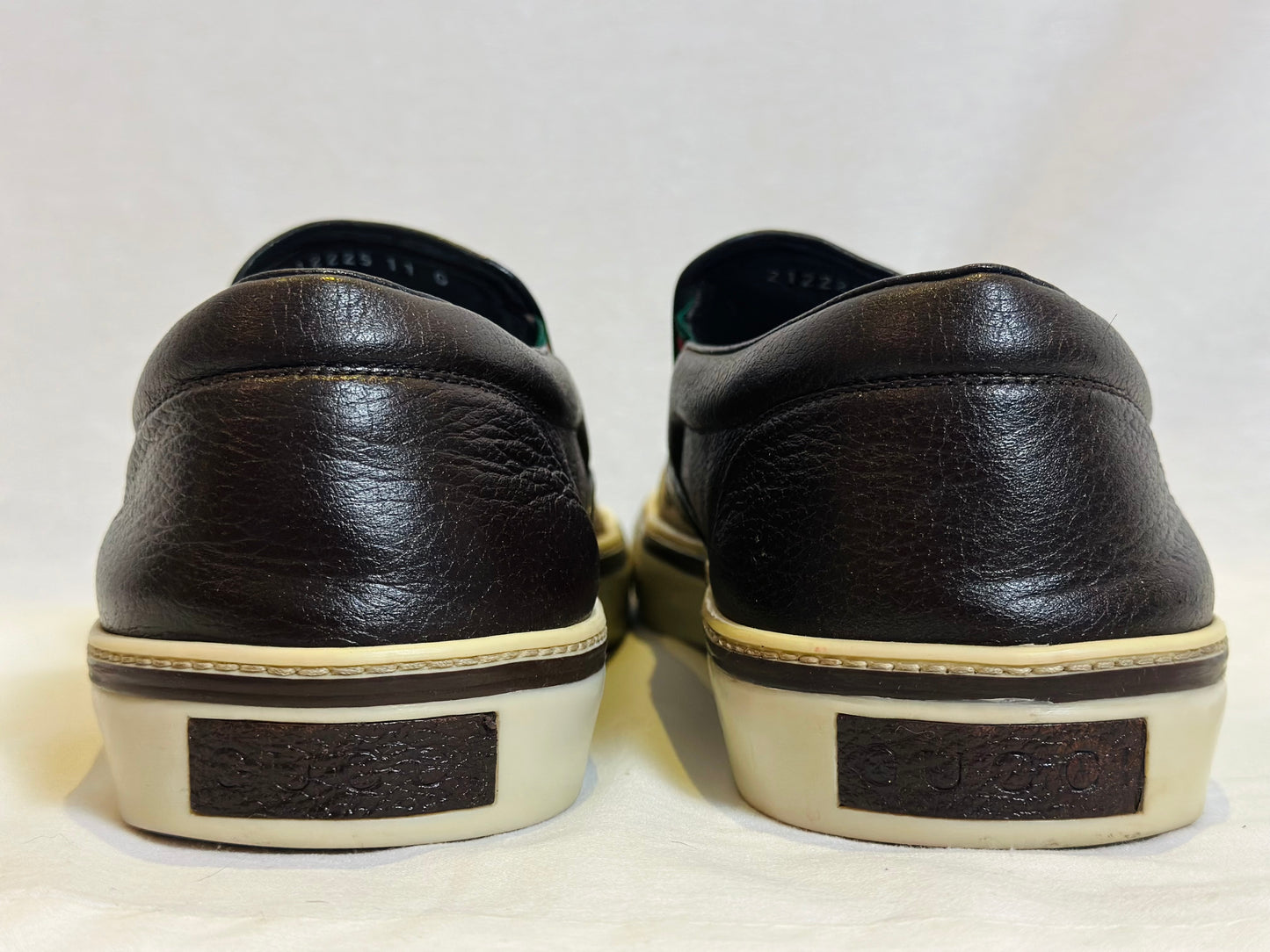 Gucci Monogram GG Canvas Slip On Sneakers (Sz 11)