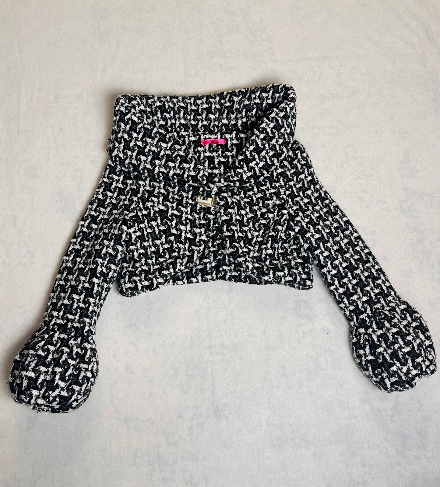 Checks Print Cropped Jacket