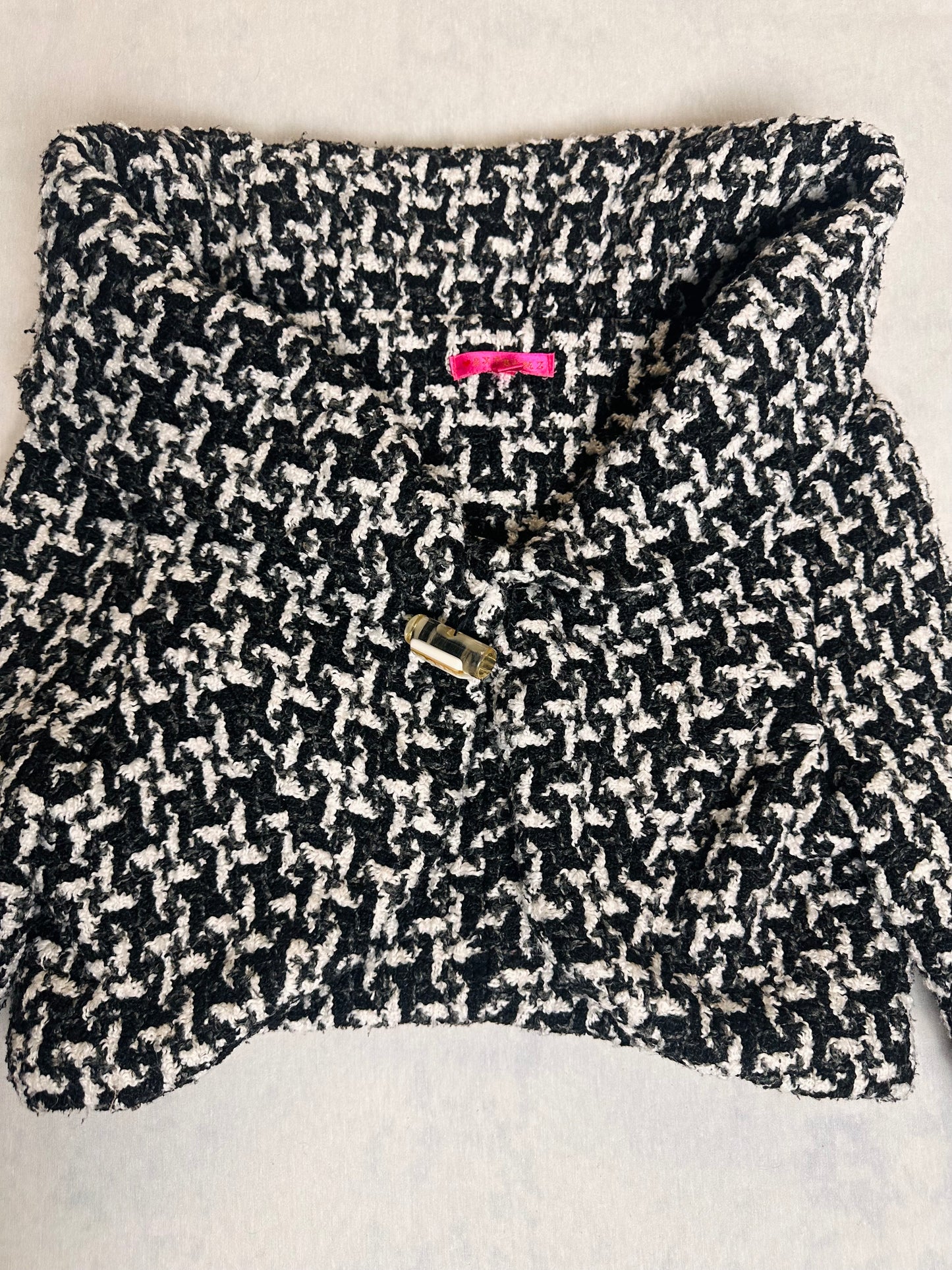Checks Print Cropped Jacket