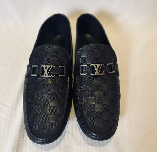 LV Black Leather Hockenhneim Loafers (Sz 11.5)