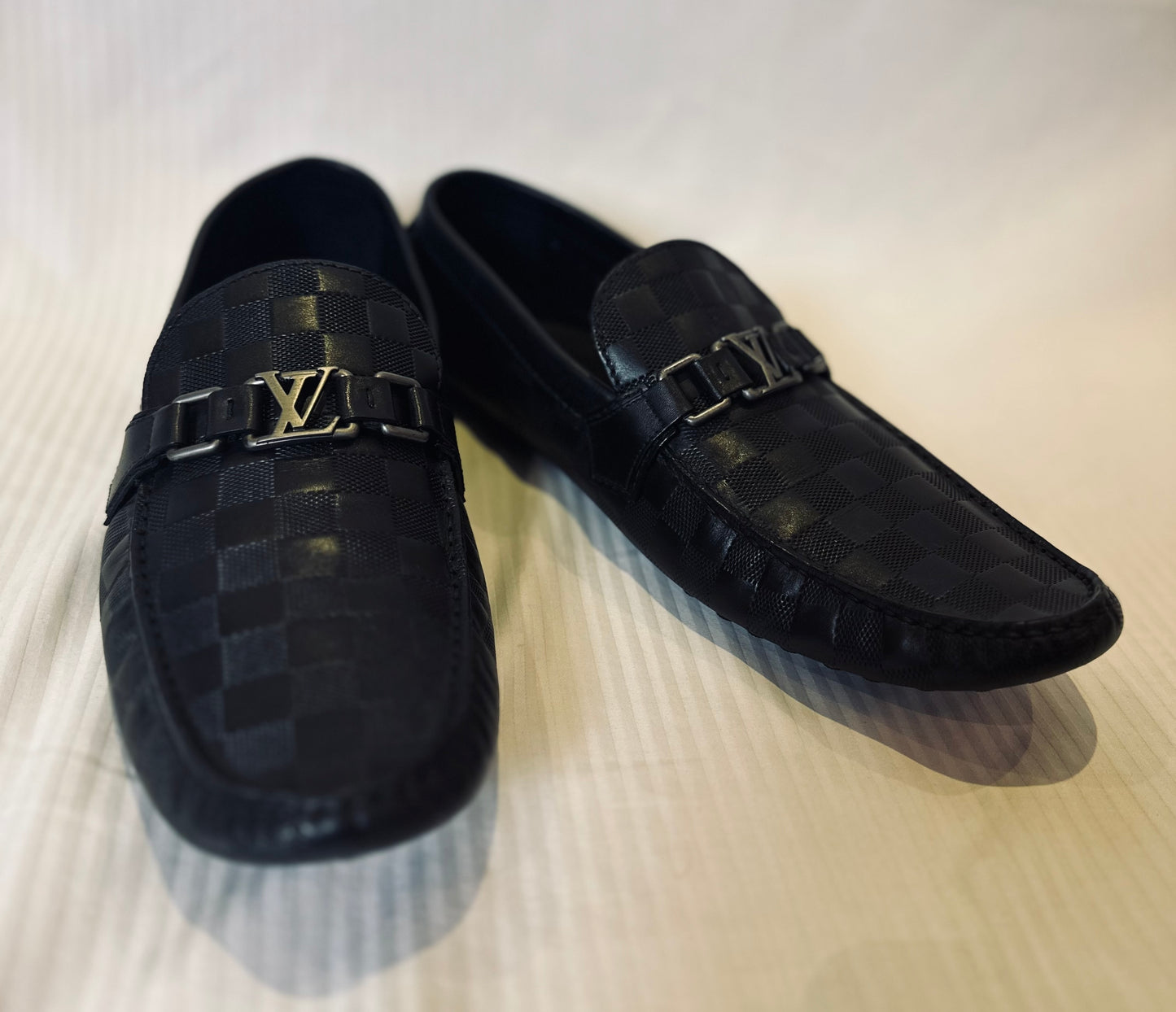 LV Black Leather Hockenhneim Loafers (Sz 11.5)