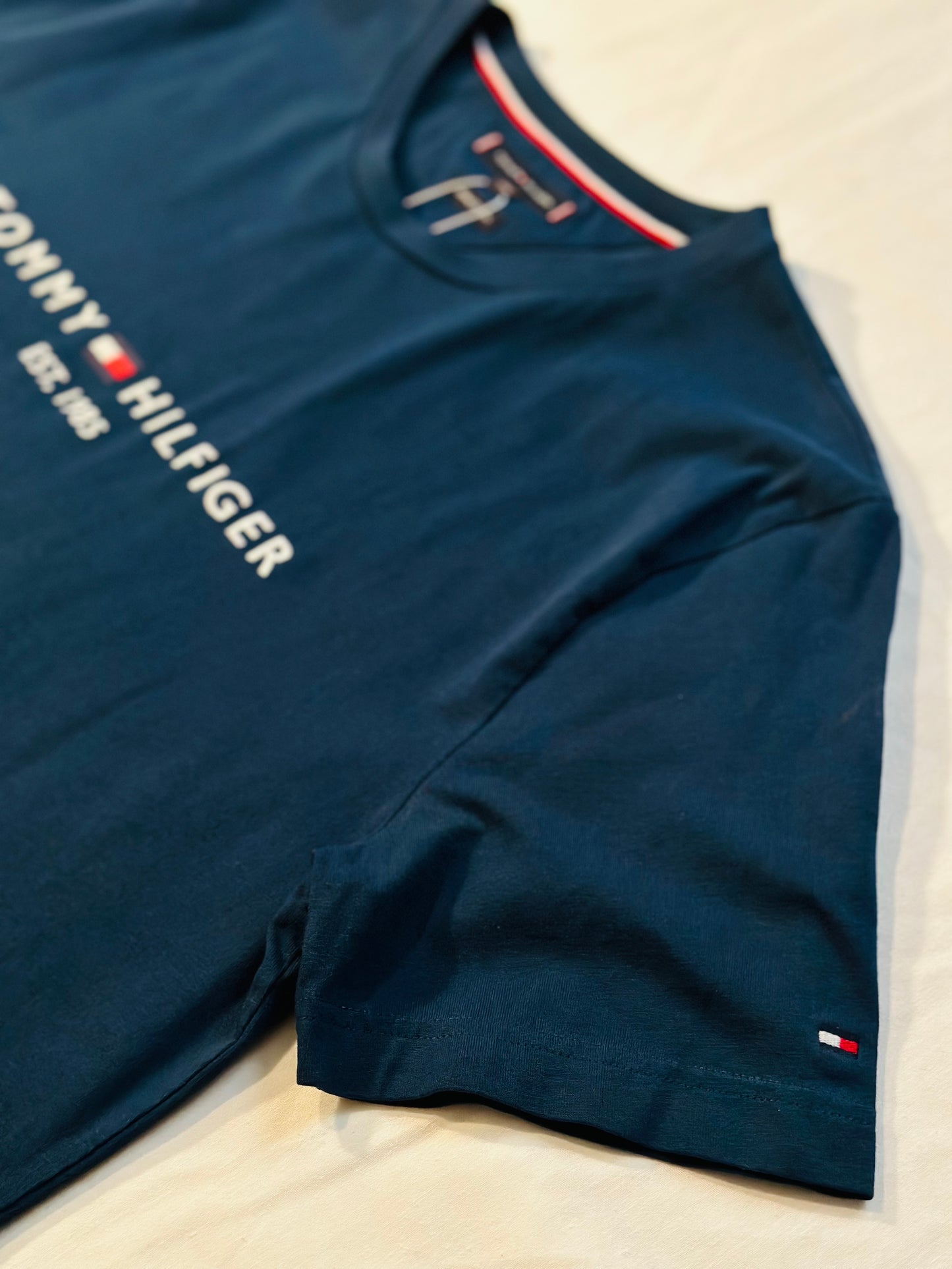 Tommy Hilfiger Logo Embroidery Slim Fit T-Shirt (Sz 2XL)
