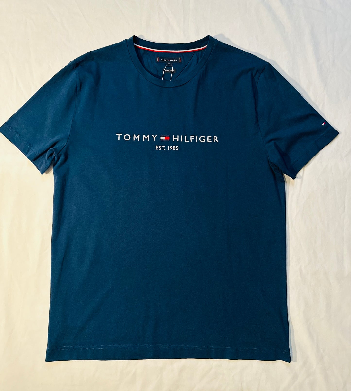 Tommy Hilfiger Logo Embroidery Slim Fit T-Shirt (Sz 2XL)