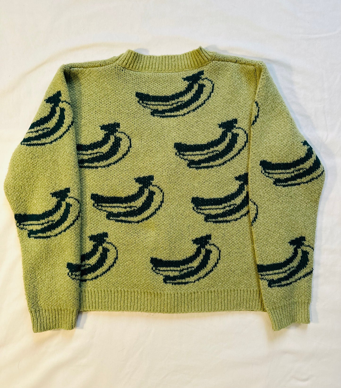 Banana Print Knit Cardigan